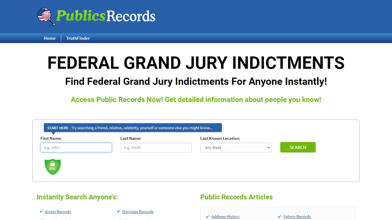 Find Federal Grand Jury Indictments For Anyone Instantly!